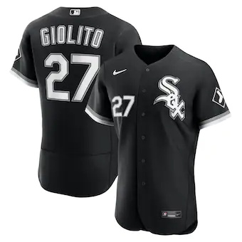 mens nike lucas giolito black chicago white sox alternate a